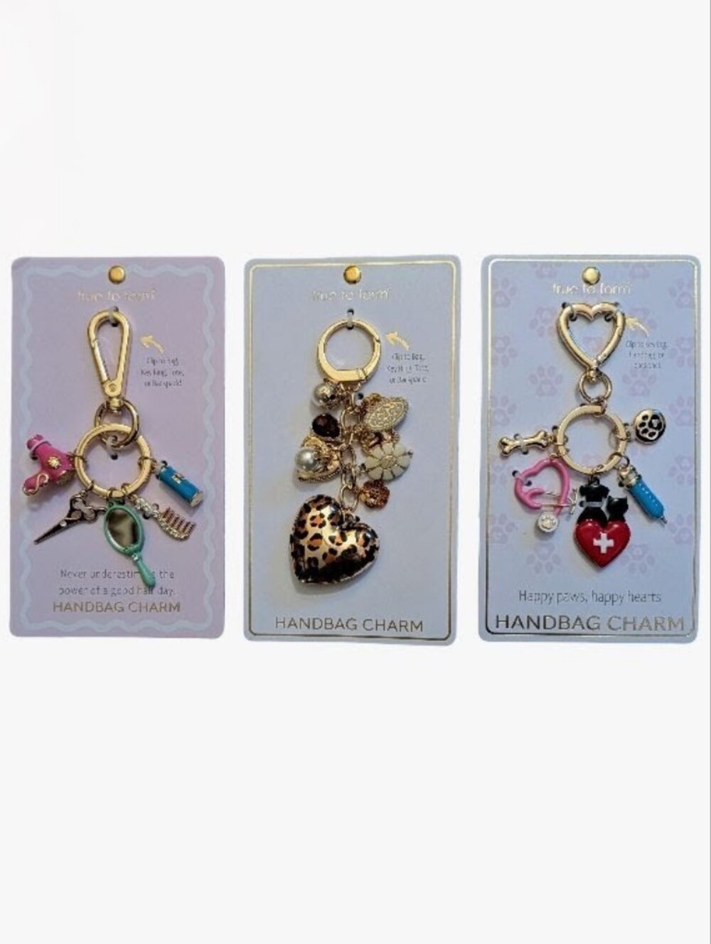 True to Form 3pc Bag Charm Set